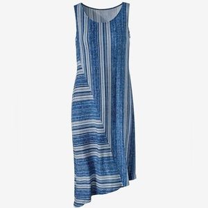 Chico’s Jazzarray Stripe Scoop-Neck Midi Dress Size L